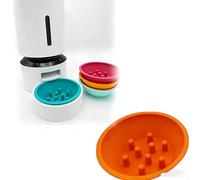 Slow Feed Bowl Insert compatible with PETLIBRO Granary Automatic Feeder - Pet Bowl for Slower Eating and Better Digestion (orange)