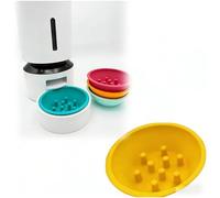 Slow Feed Bowl Insert compatible with PETLIBRO Granary Automatic Feeder - Pet Bowl for Slower Eating and Better Digestion (yellow)