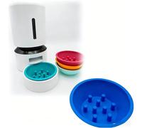 Slow Feed Bowl Insert compatible with PETLIBRO Granary Automatic Feeder - Pet Bowl for Slower Eating and Better Digestion (blue)