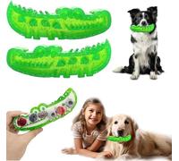 Slow Feed Chew and Fetch Crocodile, Cute Chew Toys Alligator Treat Dispenser, Dog Slow Feeder Puzzle Toy for Large, Medium & Small Dogs Teeth Cleaning, Keep Them Busy, No more boredom(Small*2)