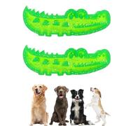 Slow Feed Chew and Fetch Crocodile, Dog Slow Feeder Puzzle Toy, Cute Alligator Chew Toys,Treat Dispensing Dog Toys, for Large, Medium, Small Dogs Chewing Training, Teeth Cleaning (2 Pcs,Large)