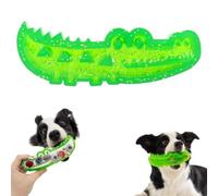 Slow Feed Chew and Fetch Crocodile, Dog Slow Feeder Puzzle Toy, Cute Durable Rubber Treat Dispenser, Alligator Chew Toy for Large, Medium & Small Dogs Teeth Cleaning, Fetch & Training (1PC-Large)