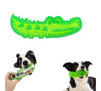 Slow Feed Chew and Fetch Crocodile, Dog Slow Feeder Puzzle Toy, Cute Durable Rubber Treat Dispenser, Alligator Chew Toy for Large, Medium & Small Dogs Teeth Cleaning, Fetch & Training (1PC-Small)