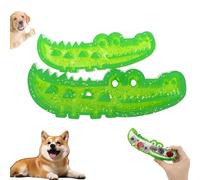 Slow Feed Chew and Fetch Crocodile, Dog Slow Feeder Puzzle Toy, Interactive Gator Treat Dispenser for Chewing Training Fetch Play, for Large Medium Small Dogs Chewers Teeth Clean (Large+Small)