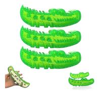 Slow Feed Chew and Fetch Crocodile, Double-Sided, Fillable Frozen Yogurt, Pet Play and Cooling Functions, Suitable for Both Large and Small Dogs (3-PCS,12-5cm)