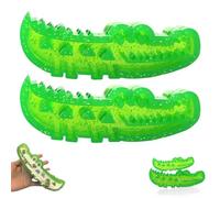 Slow Feed Chew and Fetch Crocodile, Double-Sided, Fillable Frozen Yogurt, Pet Play and Cooling Functions, Suitable for Both Large and Small Dogs (2-PCS,16-6cm)