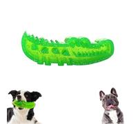 Slow Feed Chew and Fetch Crocodile Toy, Interactive Dog Feeder and Chew Toy for Small, Medium & Large Dogs, Teeth Cleaning, Puzzle Play and Stress Relief Training (Small)