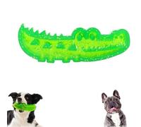 Slow Feed Chew and Fetch Crocodile Toy, Interactive Dog Feeder and Chew Toy for Small, Medium & Large Dogs, Teeth Cleaning, Puzzle Play and Stress Relief Training (Large)