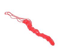 Slow Feed Forage Net Bag | Medium Size Nylon Rope for Horses/Ponies/Livestock | Silver Electroplating Iron Ring & 20 - Strand Weave | Long - Lasting Feeding Solution (Red Medium)