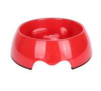 Slow Feed Pet Bowl for Cats & Dogs | Choke - Safe Food Feeder with Secure Base | Interactive Feeding Bowl for Fast Eaters (Red)