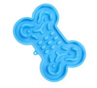 Slow Feeder Bowl Bone Shape Silicone for Dog and Puppy | Blue, Thickened Design, Safe Feeding Aid, round Profile, PET Supplies for Everyday Use