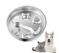 Slow Feeder Bowl | Dog Bowl for Fast Eaters - Stainless Steel Container Anti Choking Food Dish, Interactive Feeding Supplies for Small Large Breed Bloat Stop