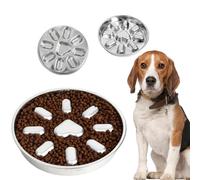 Slow Feeder Bowl - Non-Slip Base Pet Slow Feeder | Anti-Choking Stainless Steel Pet Bowl | Dog Slow Feeder for Addressing Digestion Issues and Fostering Better Pet Health