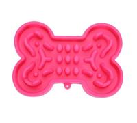Slow Feeder Bowl Pink Silicone for Dog Puppy Bone Shape | Easy to Clean, Biting Resistant Design, round Profile, PET Supplies for Daily Feeding Use