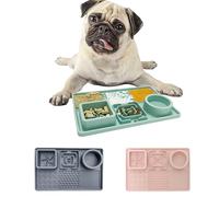 Slow Feeder Bowl Silicone Mat with Suction Cups for Dog Cat Snuffle Mat for Pet Smell Training Puzzle Toys for Bored Puppy Slow Eating & Keep Busy (Pink)