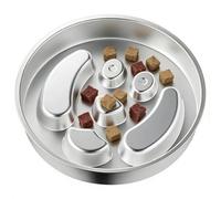 Slow Feeder Bowl | Stainless Steel Interactive Lick Dish,non-Slip Dog Food Bowl Slow Feeder | for Indoor Home Travel Camping Crate Kenne