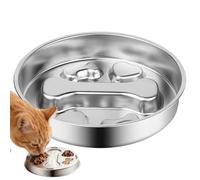 Slow Feeder Bowl Stainless Steel Non-Slip Reversible