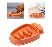 Slow Feeder Cat Bowl, Cat Slow Feeder with Anti Slip Bottom 5 Slots Multifunction Cat Slow Feeder, Cartoon Carrot Shaped Cat Food Bowl Dog Slow Feeder for Small Pets Feeding