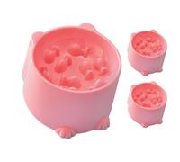 Slow Feeder Cat Bowl | Dishwasher Safe Spill-Proof Pet Feeding Dish | Elevated Cat Dog Food Bowl - for Kitten Dog Puppy Pet Healthy Eating Diet