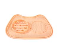 Slow Feeder Cat Bowl - Feeding Mat with Suction Lick Function, Anti-Swallowing Treat Dispensing Bowl, Interactive Puzzle Snack Holder, Textured Feeding for Pets | For Yoghurt Strips