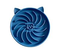 Slow Feeder Cat Bowl Silicone Easy Clean Dry Wet Food with Suction Cups | Slow feeder cat bowl silicone with suction cups stays firmly on tile floors. Spiral slow eating pace for dry