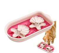 Slow Feeder Dog Bowl - Double Bowl Design Pet Feeder, Anti Choking Cat Dog Bowl | Non-Slip Slow Feeding Food Bowl with Labyrinth Pattern, Interactive Yoghurt Bowl for Small