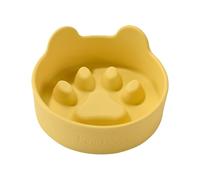 Slow Feeder Dog Bowl for Small Breeds, Food Grade Interactive Puzzle, Non Slip Bowl to Slow Down Eating, Mini Maze for Small Dogs Cats Puppies, Yellow RmG280 (A, 13cm)