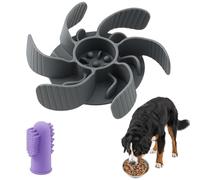 Slow Feeder Dog Bowl, Includes One Free Pet Finger Toothbrush, Prevents Bloat and Digestive Issues, Silicone Slow Feeder Insert for Small and Medium Breeds