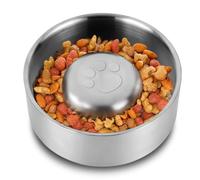 Slow Feeder Dog Bowl Insert, Anti Sling Bowl Anti Choke Large Dog Bowls Silica Gel Slow Feeder Bowl for Dogs Feeding Bowls for Dogs Accessories, Relieves Digestion (Dog Bowl)
