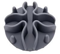Slow Feeder Dog Bowl Insert,Doweiss Silicone Slow Feeder for Dog Cat Puppy Pet with Stong Suction Cups for Dog Bowls Slow Eating Bowls (Medium, Grey)