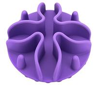 Slow Feeder Dog Bowl Insert,Doweiss Silicone Slow Feeder for Dog Cat Puppy Pet with Stong Suction Cups for Dog Bowls Slow Eating Bowls (Large, Purple)
