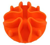 Slow Feeder Dog Bowl Insert,Doweiss Silicone Slow Feeder for Dog Cat Puppy Pet with Stong Suction Cups for Dog Bowls Slow Eating Bowls (Small, Orange)