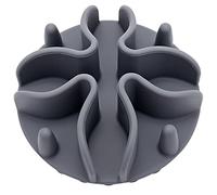 Slow Feeder Dog Bowl Insert,Doweiss Silicone Slow Feeder for Dog Cat Puppy Pet with Stong Suction Cups for Dog Bowls Slow Eating Bowls (Small, Grey)