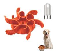 Slow Feeder Dog Bowl, Orange