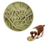 Slow Feeder Dog Bowl, Silica Dog Bowl, Anti Glutton Dog Bowl, 20 cm Non Slip Slow-Feeder, Slow Maze Feeding Bowl for Small and Medium Dogs