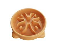 Slow Feeder Dog Bowl Small, 16cm Dog Food Bowl Dog Anti-Choking Bloat Stop Puzzle Healthy Eating Bowl(Small, Orange)