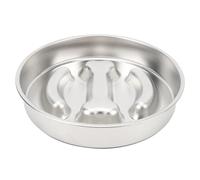 Slow Feeder Dog Bowl, Stainless Steel 2 Cups 4mm Thick Anti Slip Slow Eating Bowl for Small Medium Large Dogs and Cats, Enhanced Health Food Bowl with Stable Base (Bone Pattern; 22x22x4cm /