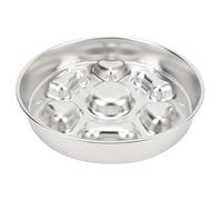 Slow Feeder Dog Bowl, Stainless Steel 2 Cups 4mm Thick Anti Slip Slow Eating Bowl for Small Medium Large Dogs and Cats, Enhanced Health Food Bowl with Stable Base (Bone Love Pattern; 25x25x5cm /