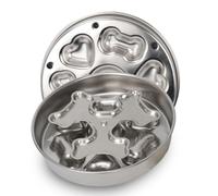 Slow Feeder Dog Bowl Stainless Steel - Double-Sided Rotating Design with Non-Slip Base, 3 Cups Capacity for Small, Medium & Large Dogs to Slow Down Eating & Prevent Bloat