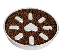 Slow Feeder Dog Bowl, Stainless Steel Non-Slip Metal Slow Feeding Bowl Suitable for Dry, Wet, or Raw Food, Puzzle Feeders for Puppys Medium and Large Dog Stop Bloat Anti Gulping Healthy Eating