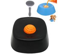 Slow Feeder Dog Bowl with Ball,Interactive Lick Bowl Anti-Slip Slow Feeder,Lick Sphere Puzzle Feeder for Liquid Treats,Spill-Resistant Lick Mat with Rolling,Interactive Slow Eating Toy (1, black)