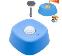 Slow Feeder Dog Bowl with Ball,Interactive Lick Bowl Anti-Slip Slow Feeder,Lick Sphere Puzzle Feeder for Liquid Treats,Spill-Resistant Lick Mat with Rolling,Interactive Slow Eating Toy (1, blue)