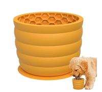 Slow Feeder Dog Bowl with Suction Cup - Honeycomb Silicone Design, Interactive Lick Mat for Dogs, Promotes Healthy Eating Habits