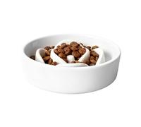 Slow Feeder Dog Bowls - 6.1 Inches Ceramic Interactive Feeding Puzzle, Anti-Gulping Pet Food Bowl | Slow Dog Feeder For Home Indoor Outdoor Travel, Puppy Kitten Mealtime Game, Mindful Eating Enrichmen