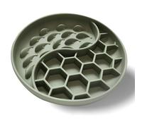 Slow Feeder Dog Bowls Anti-Choking Puzzle Pet Food Bowls Non-Slip Dog Feeding Bowls Slow Down Pet Eating Speed Stops Gulping & Choking Great for small dogs & cats (Oive Green)
