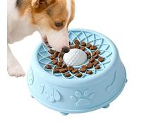 Slow Feeder Dog Bowls,Anti-Tip Suction Cup Interactive | Interactive Slow Feeding Bowl with Rolling Ball | for Pets Feeding Eating Licking Treats Snack Food Water Boredom