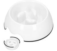 Slow Feeder Dog Bowls, Dog Food Bowl Interactive Feeding Slow Down Eating Anti Choking Feeding Bloat Stop Maze Dishes for All Breeds Pets (White)