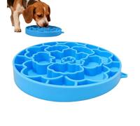 Slow Feeder Dog Bowls, Double-Sided Silicone Food Bowl | Cat Mat with Slow Feeding and Suction Cups - for Puppies, Pets, Boredom, Cage Training,