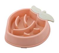 Slow Feeder Dog Bowls Fun Shape Puzzle Feeding Bowl Interactive Puppy Food Bowls Eco-Friendly Healthy Non Skid Design Dog Slow Feeder Bowl Small Puppy Slow Feeder Dog Bowls Small Breed Wet Food, Pink