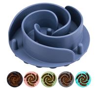 Slow Feeder Dog Bowls Insert, Bestalk Soft Silicone Slow Eating Feeder Insert with Suction Cups for Small, Medium and Large Dogs, Fit into Basic and Elevated Dog Bowls, Dark Blue